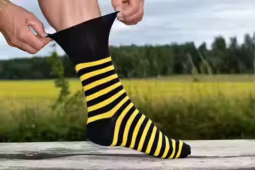 Lös resår Svartrandig - Bomull