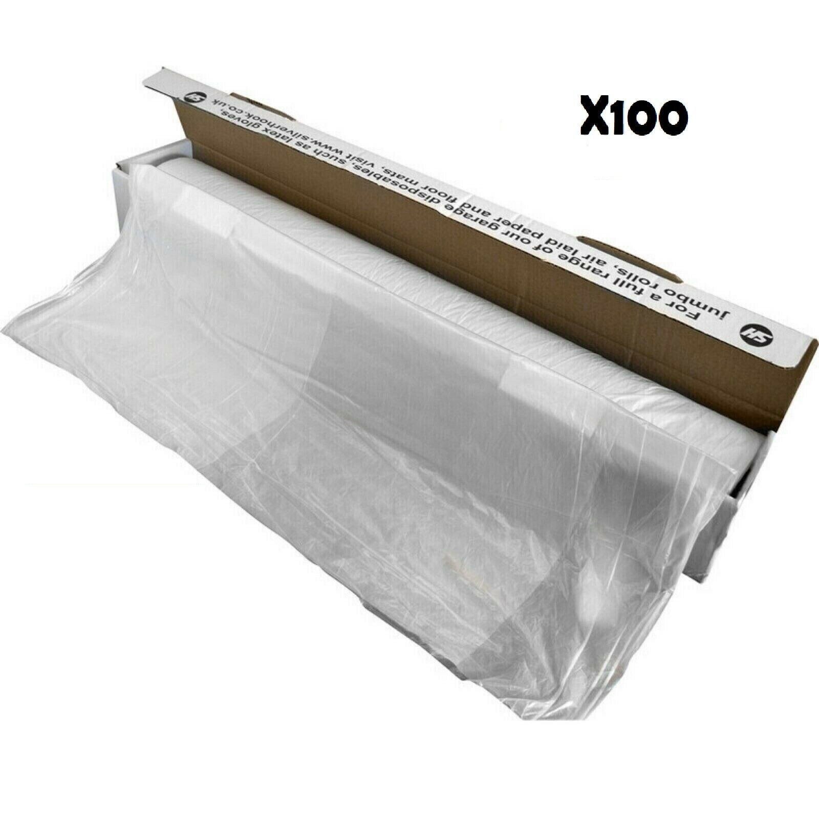 100 x DISPOSABLE CAR SEAT COVERS PLASTIC VEHICLE MECHANIC VALET ROLL