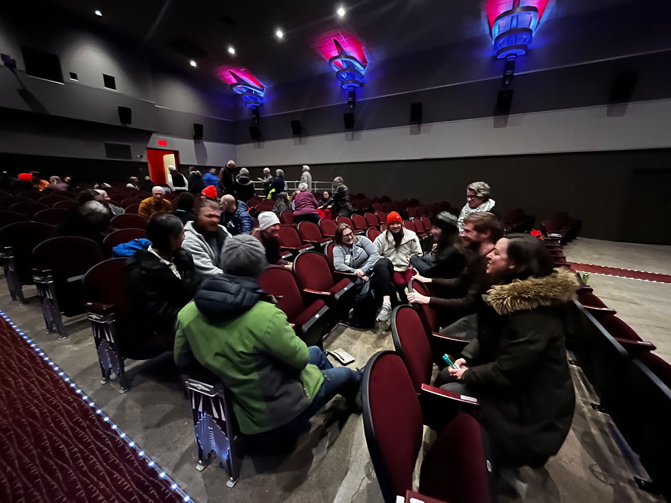 40 people stayed after the film Tuesday night to dig deeper into the conversation.