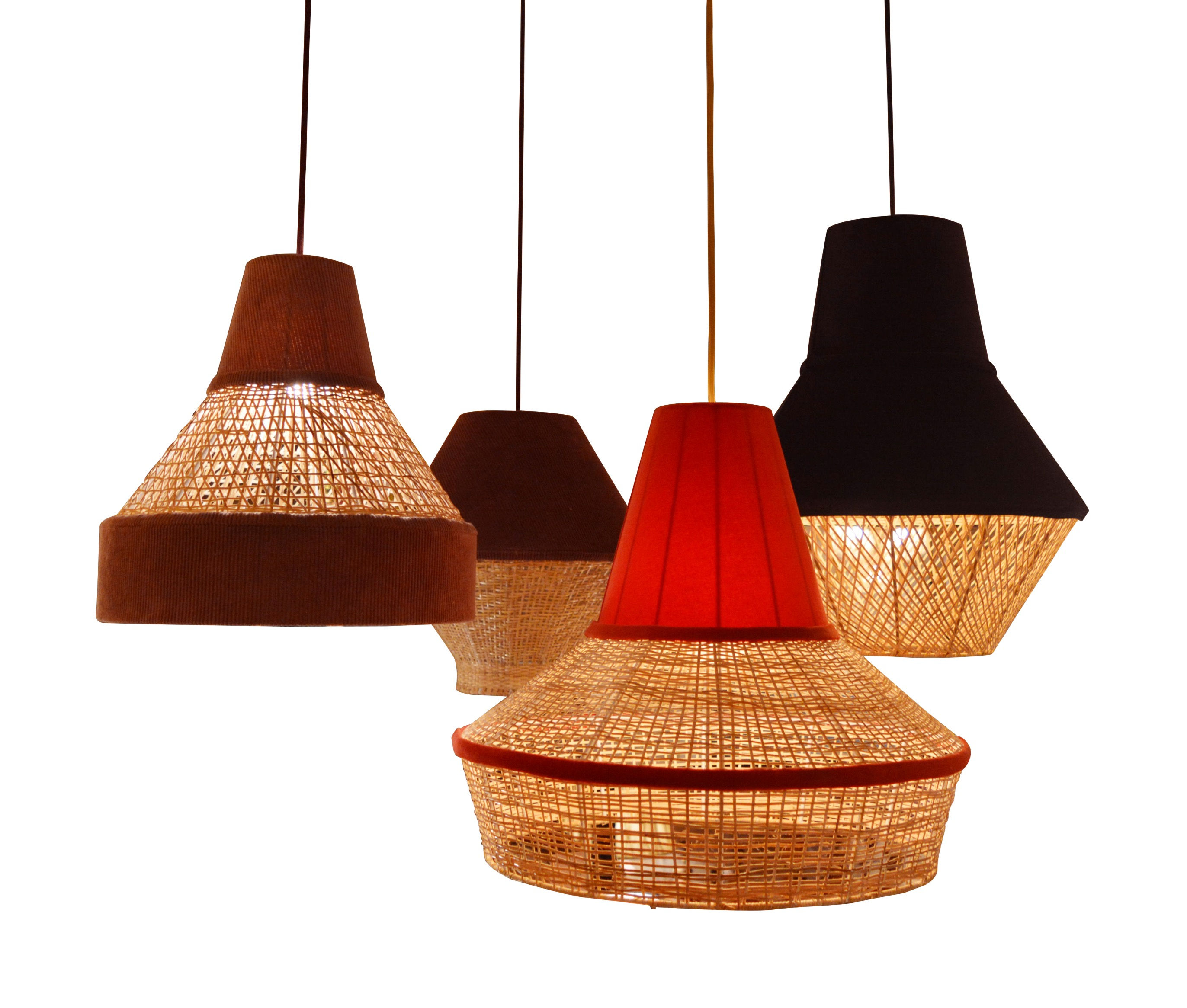 CANE AND VELVET PENDANT COLLECTION