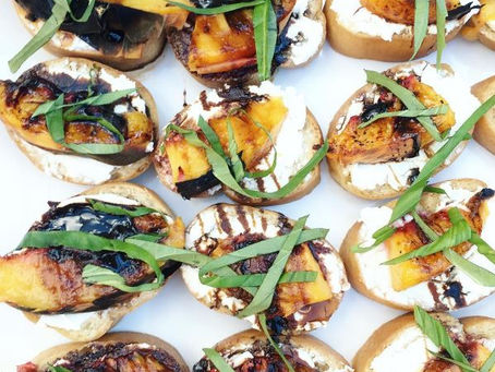 Girls' Night-in: Grilled Peach Crostini