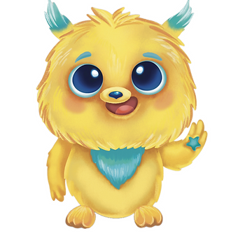 Lumie welcomingly waving - Hi There! I'm Lumie!