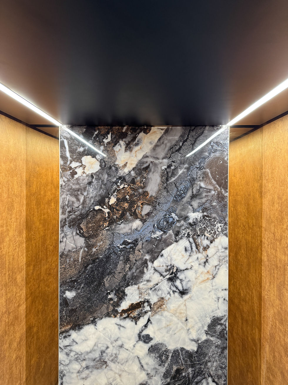 Metal Film WPC Wall Panel for the Hall Decoration 5