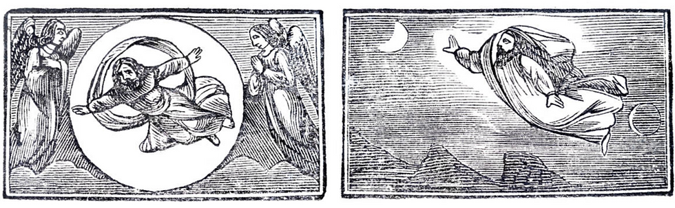 God Creating the World (with Angels), Woodcuts, Anon., 1867