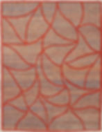 modern orange rug wool 5x7