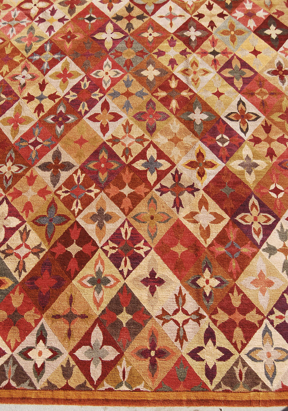 Thumbnail: 8x10 wool traditional rug handwoven