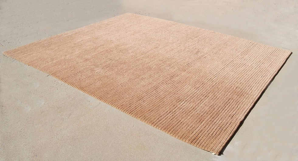 Thumbnail: 8x10 tan wool rug