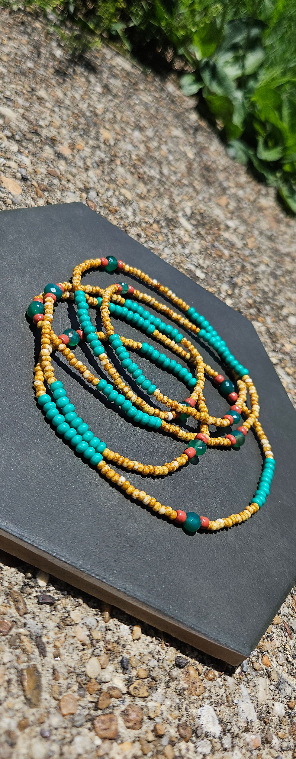 Thumbnail: 36" Tigers eye Earthtone Handstrung Design