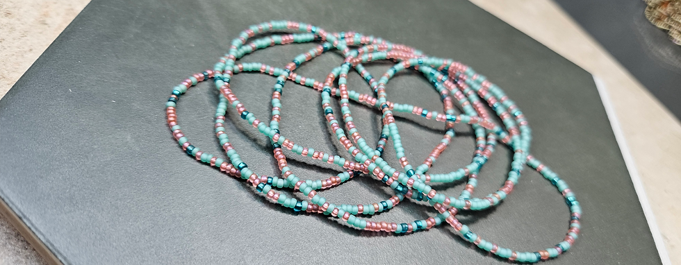 Thumbnail: 53" Matte Peach  & Teal Color Mix