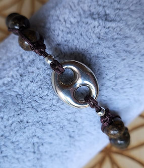 Grain de café en argent 925 Bronzite perles plaquées argent Frs 25.-