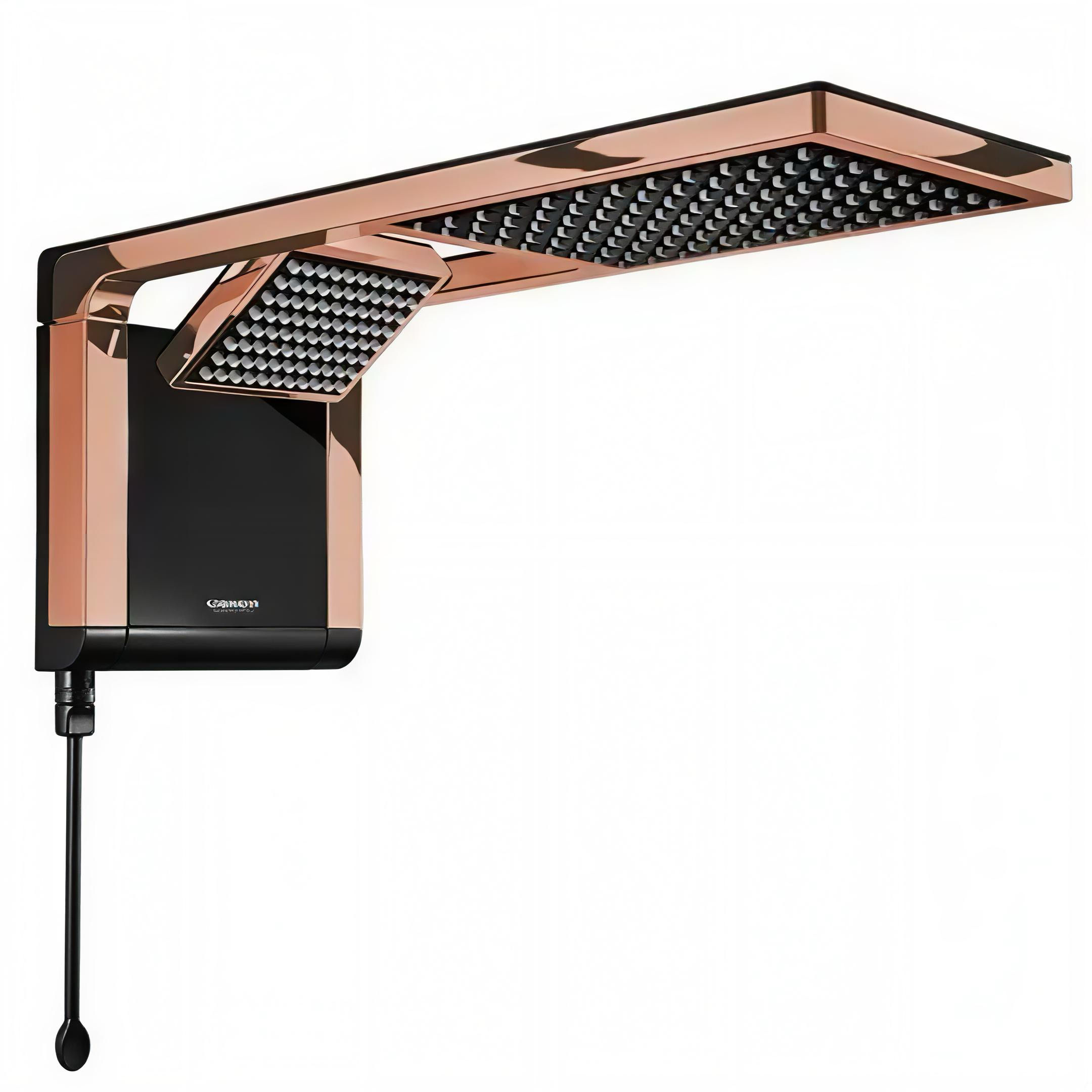 Chuveiro Lorenzetti Acqua Duo Preto Com Rose 7800w 220v Black/rose Gold 220v 7.8
