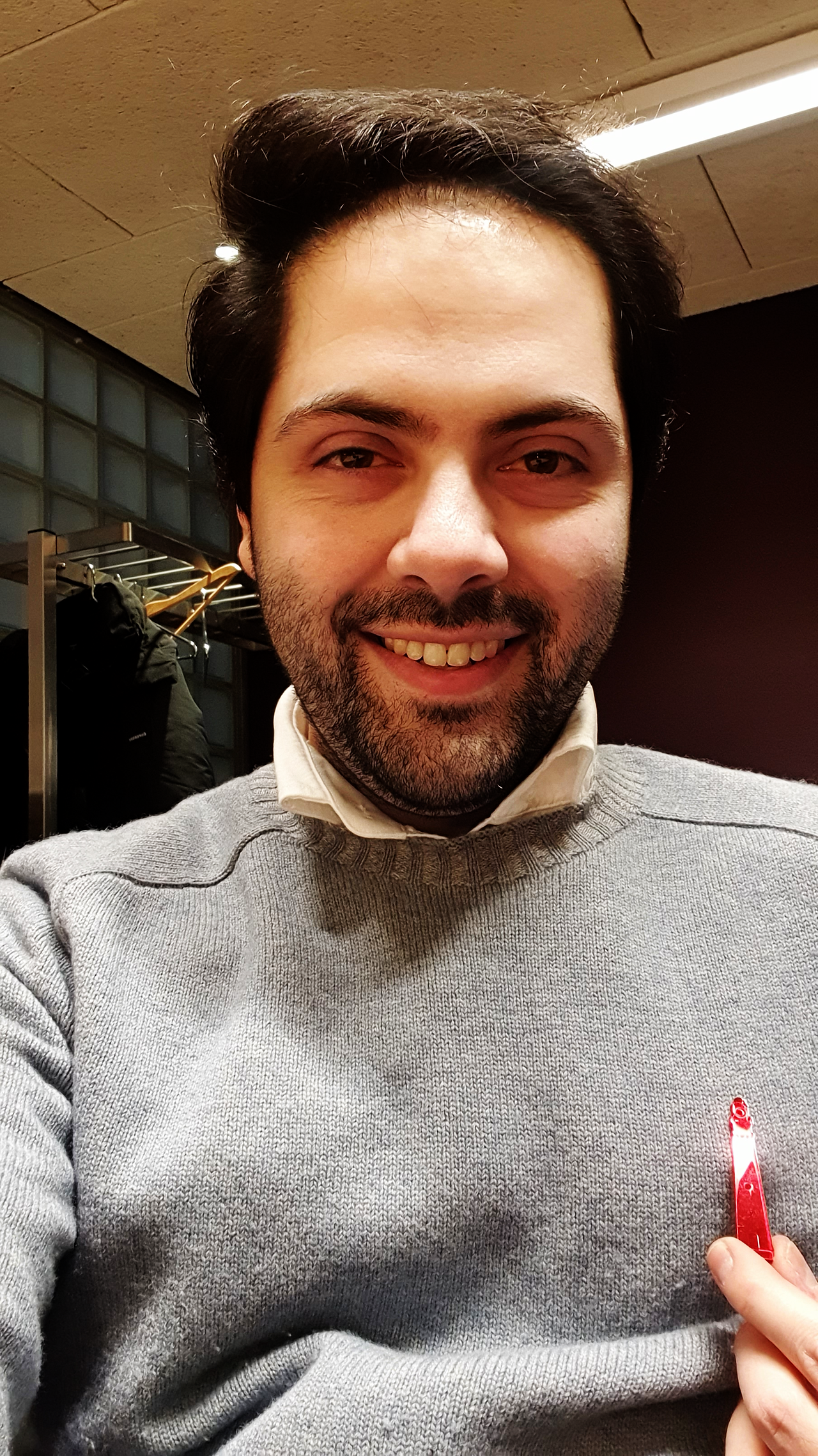 Ramin Amin Tafreshi right before the concert at the Dutch Classical Talent Tour