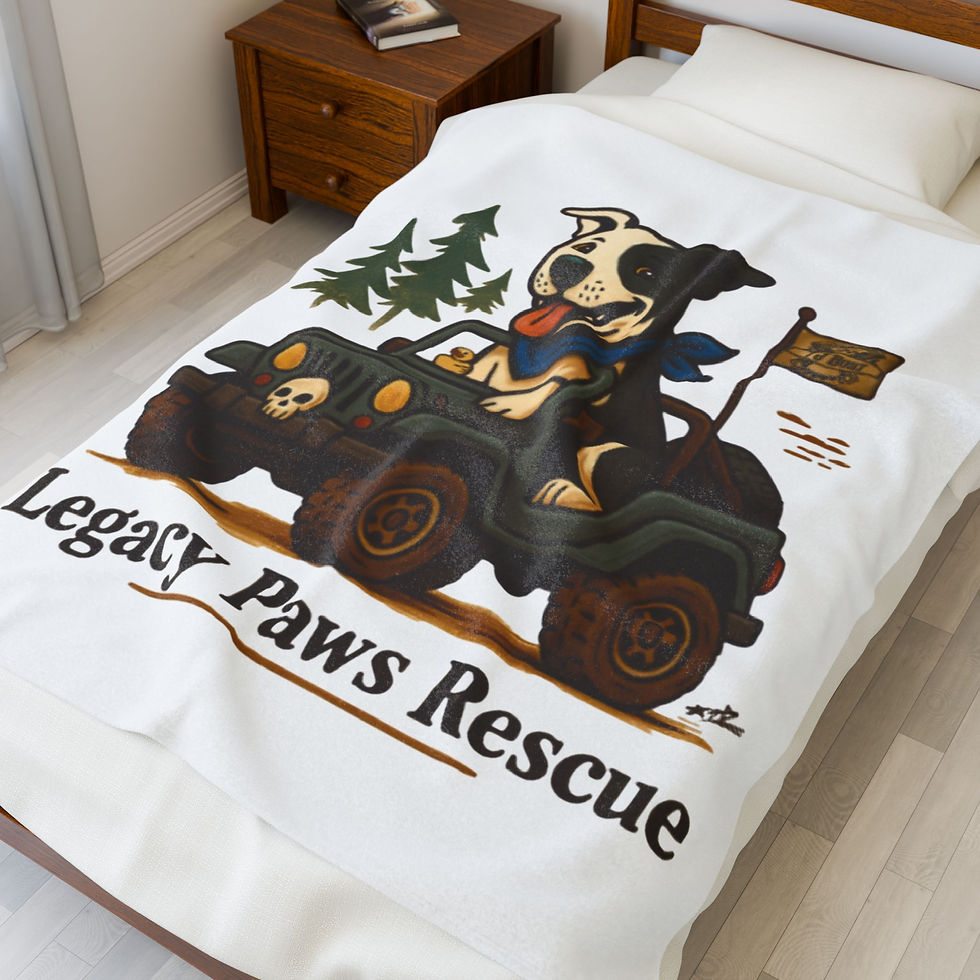 Legacy Paws Rescue Plush Blanket – For Dog Cuddles, Cry Sessions & Cozy Chaos