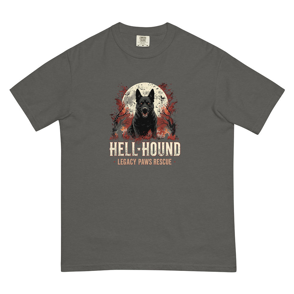Thumbnail: Hell Hound Unisex garment-dyed heavyweight t-shirt