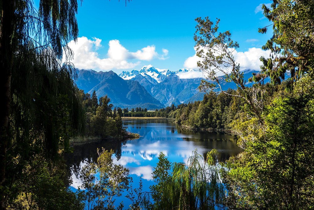 Alaska mountains and lake