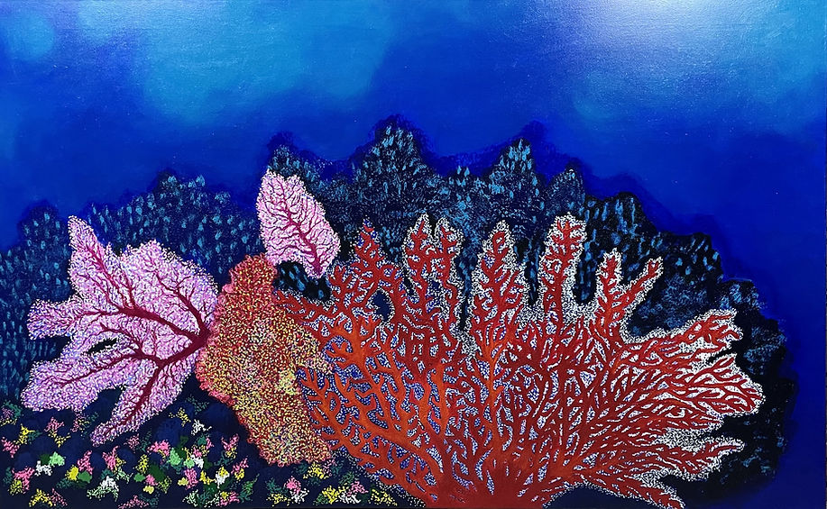 Carmine Rhapsody — painting by Corine Lescop
