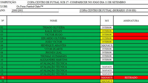 ACOMPANHE OS NOMES QUE DEVEM COMPARECER DIA 11 DE SETEMBRO (DOMINGO)