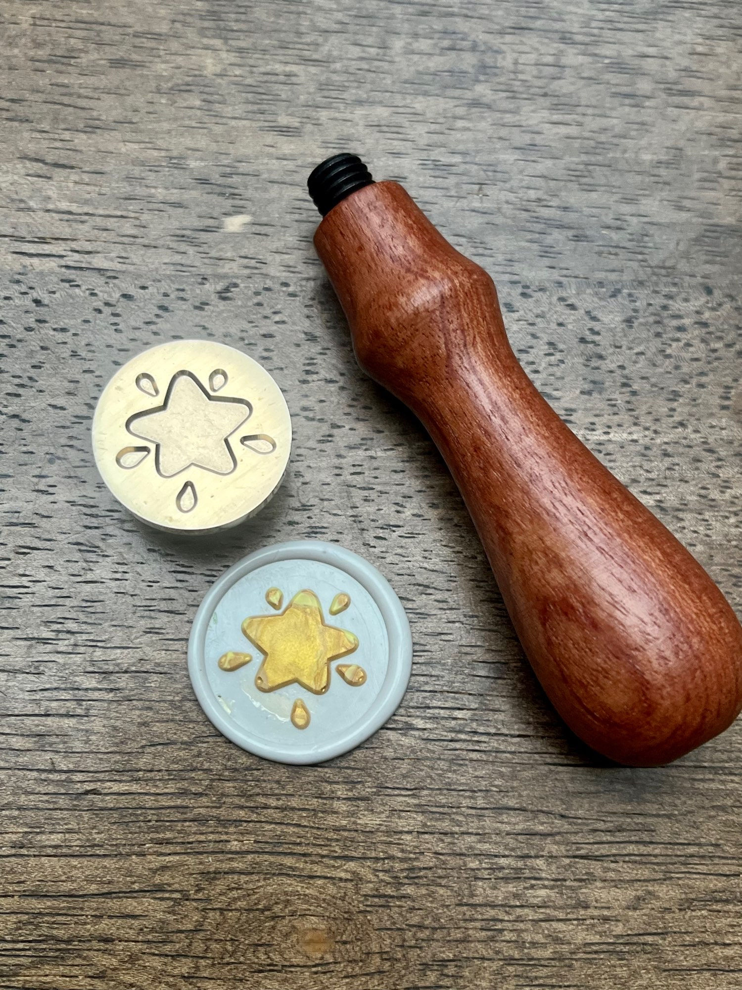Siegelstempel Stern, Weihnachten, 22 mm Durchmesser 