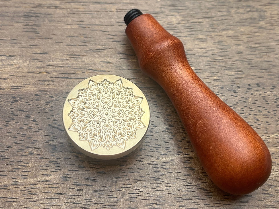 Miniaturbild: Siegelstempel Mandala, 30 mm Durchmesser 