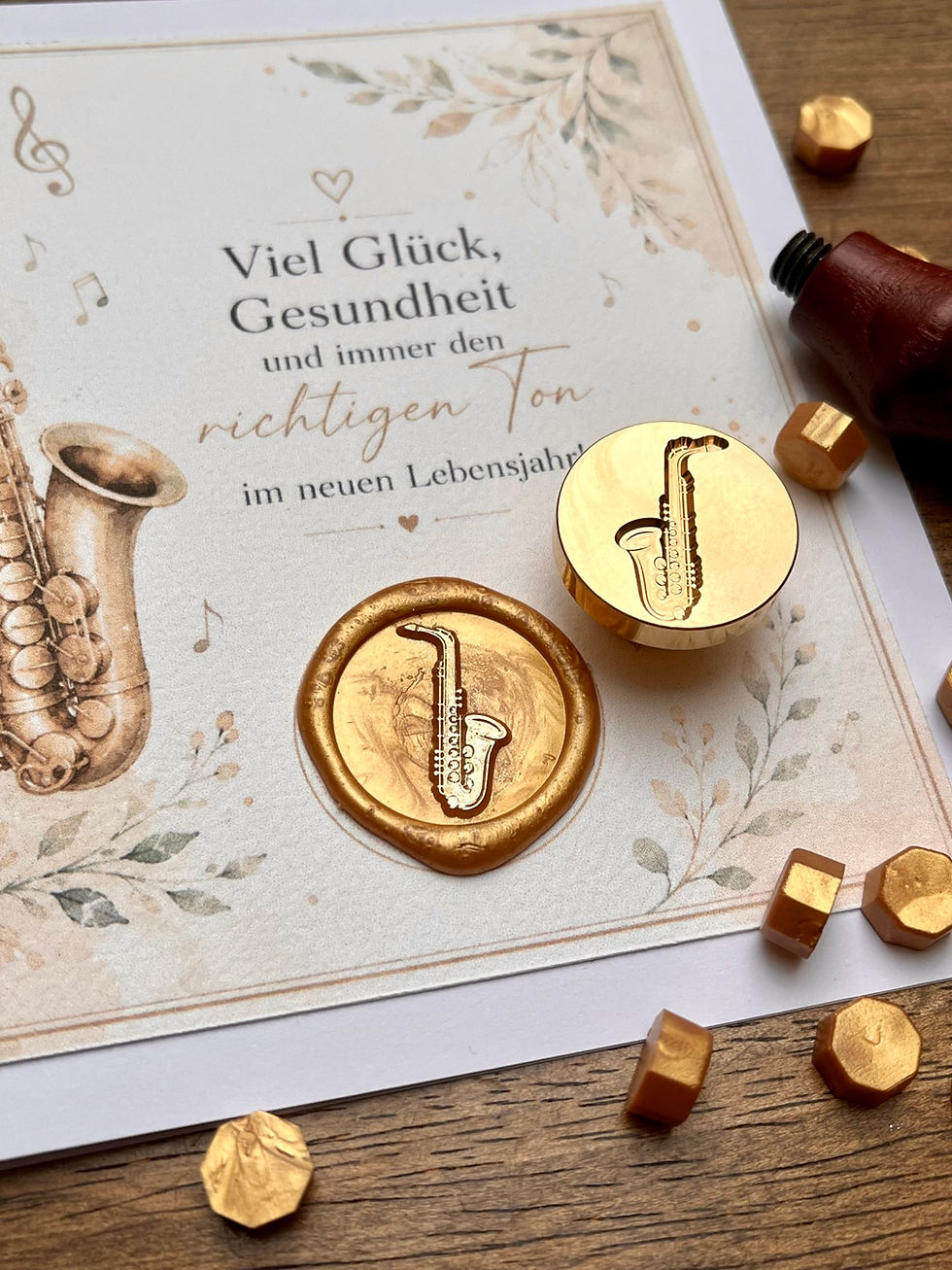 Miniaturbild: Siegelstempel Saxophon, Instrument, Musik
