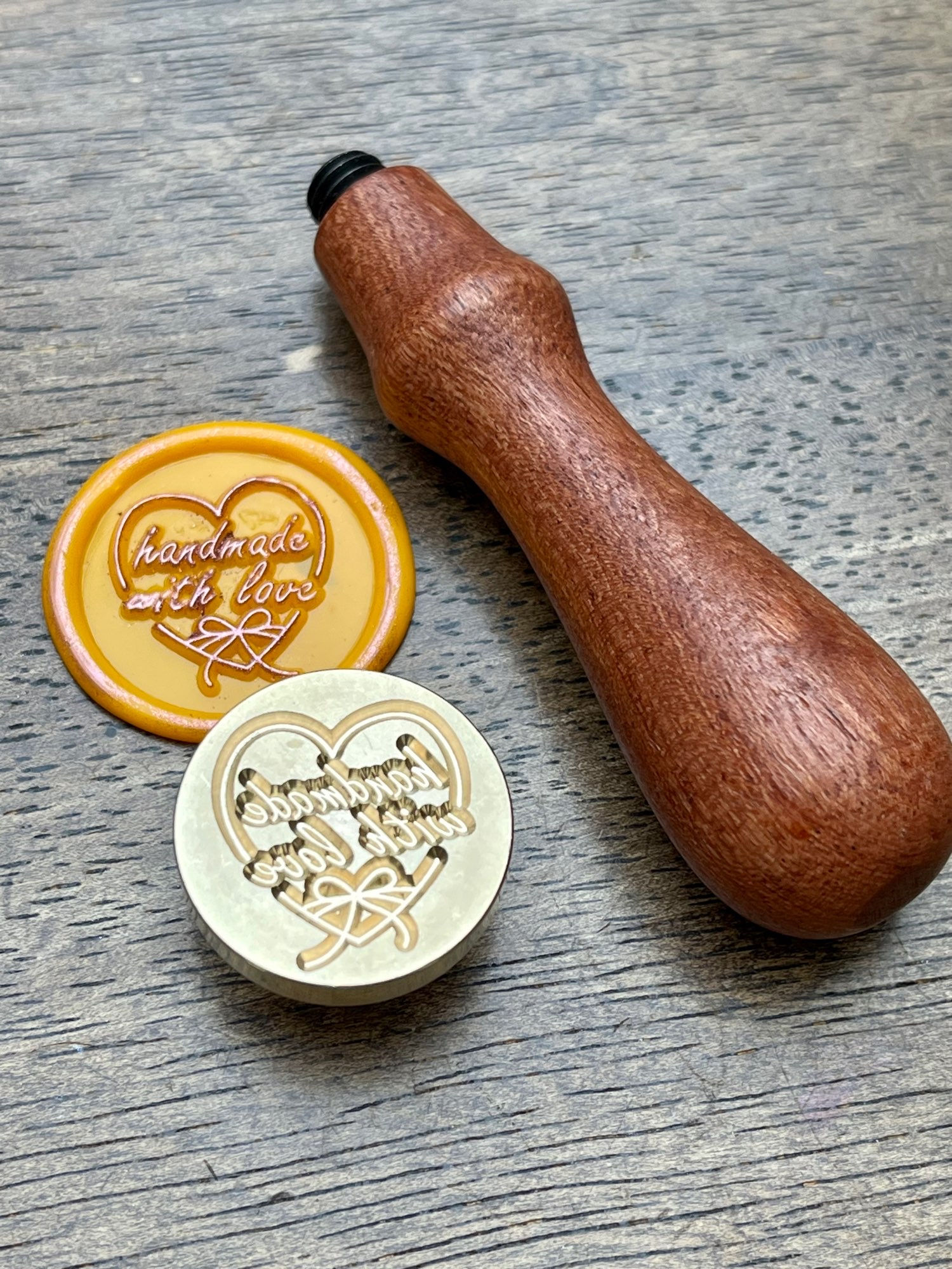 Siegelstempel handmade with love, Herz