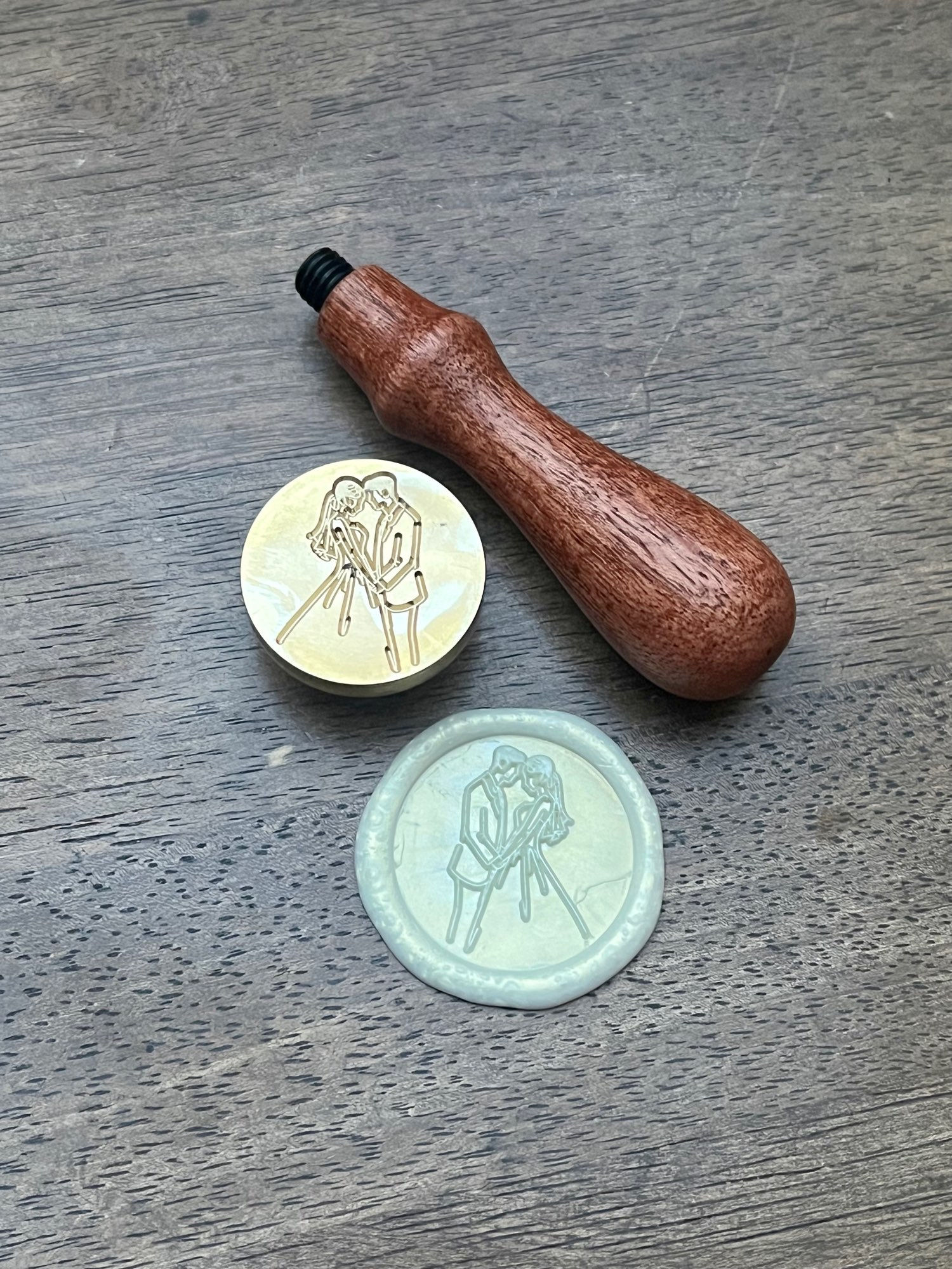 Siegelstempel Brautpaar, Hochzeit, 30 mm