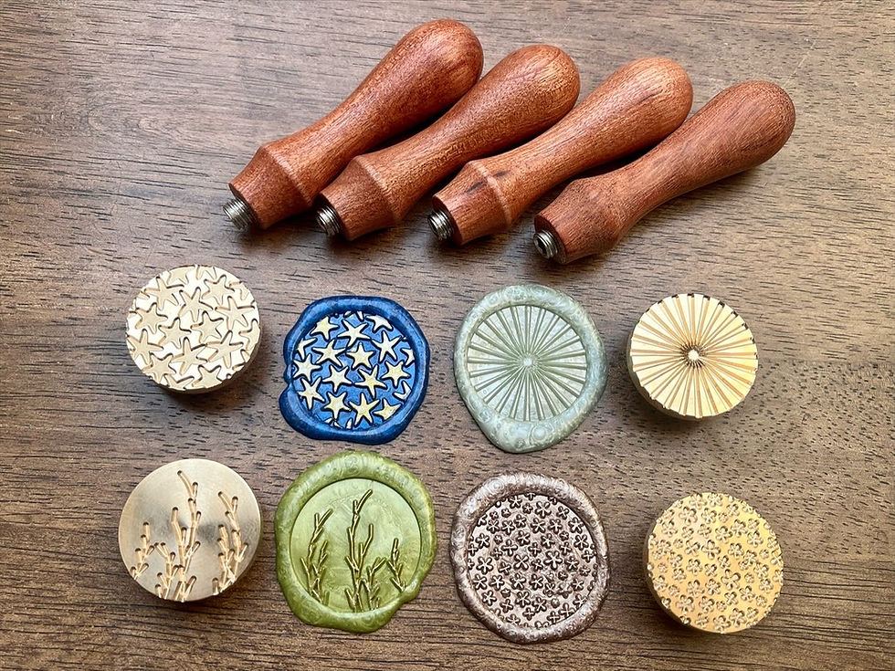 Miniaturbild: Siegelstempel „Sterne“, randlos, 3 cm Durchmesser 