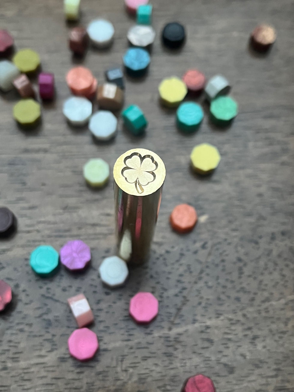 Miniaturbild: Mini-Siegelstempel „Kleeblatt“