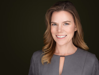 Studio portraits of the same woman in different tops showing outfit variety and posing for a professional photoshoot