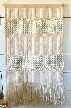 Pink/Cream Macramé