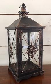 Black/Copper Lantern