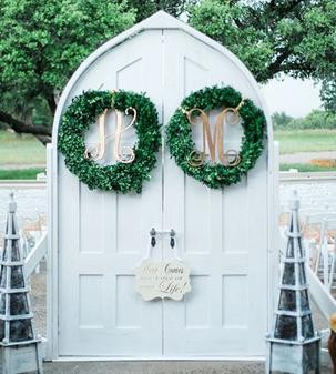 Custom made stand up church doors. They open and close, and will make an unforgettable grand entrance!
