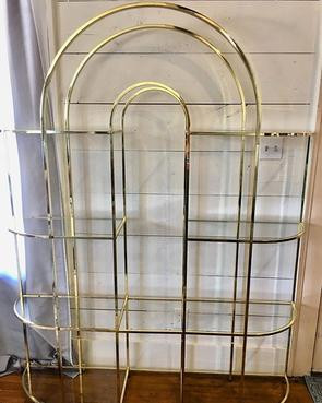 rande Brass & Glass Arch Shelf