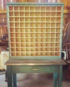 Vintage Mail Sorter Display