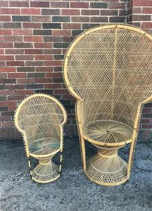 "Daffodil" Natural Wicker Peacock Chair- $50/ea (2 available)