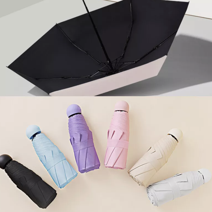 Thumbnail: Mini Portable Pocket Umbrella - Lightweight, Wind & UV‑Resistant - Includes case