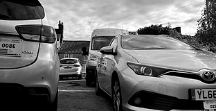 Take Me Taxis parked in the Station Garage car park