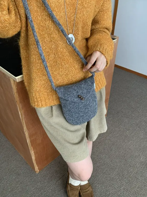 Thumbnail: Knit Shoulder Bag Women Fall Winter Crossbody Ins Style