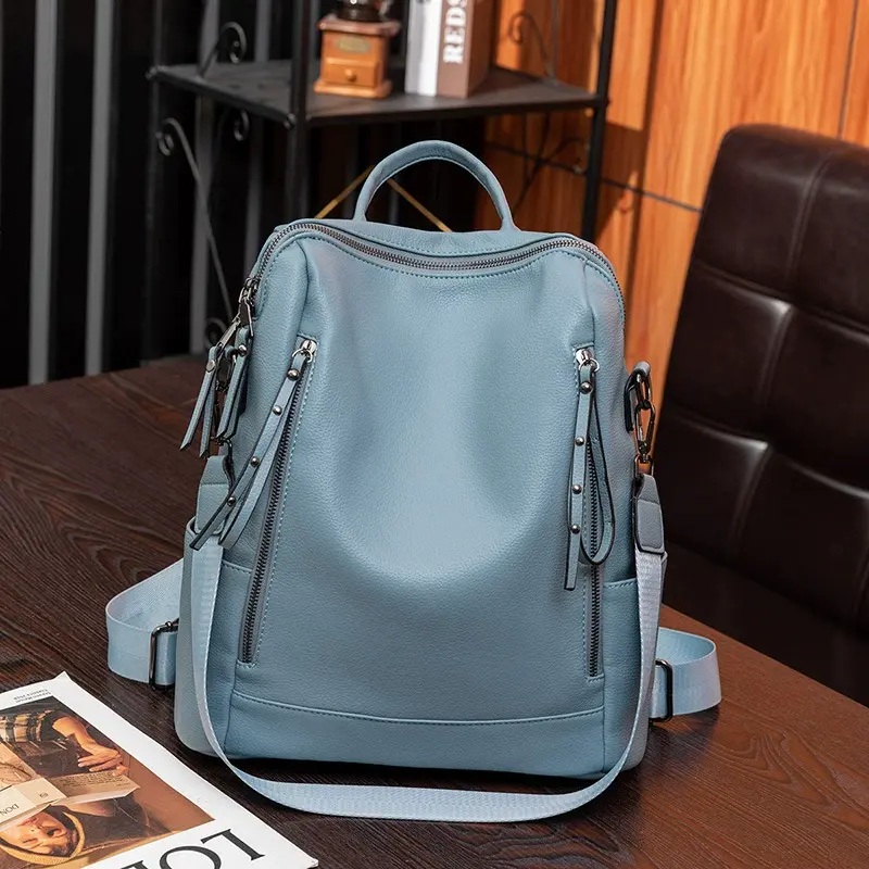 Thumbnail: PU Leather Backpack Large Capacity 2-in-1 Shoulder Backpack for Women