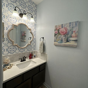 Coastal Grand Powder Room Makeover