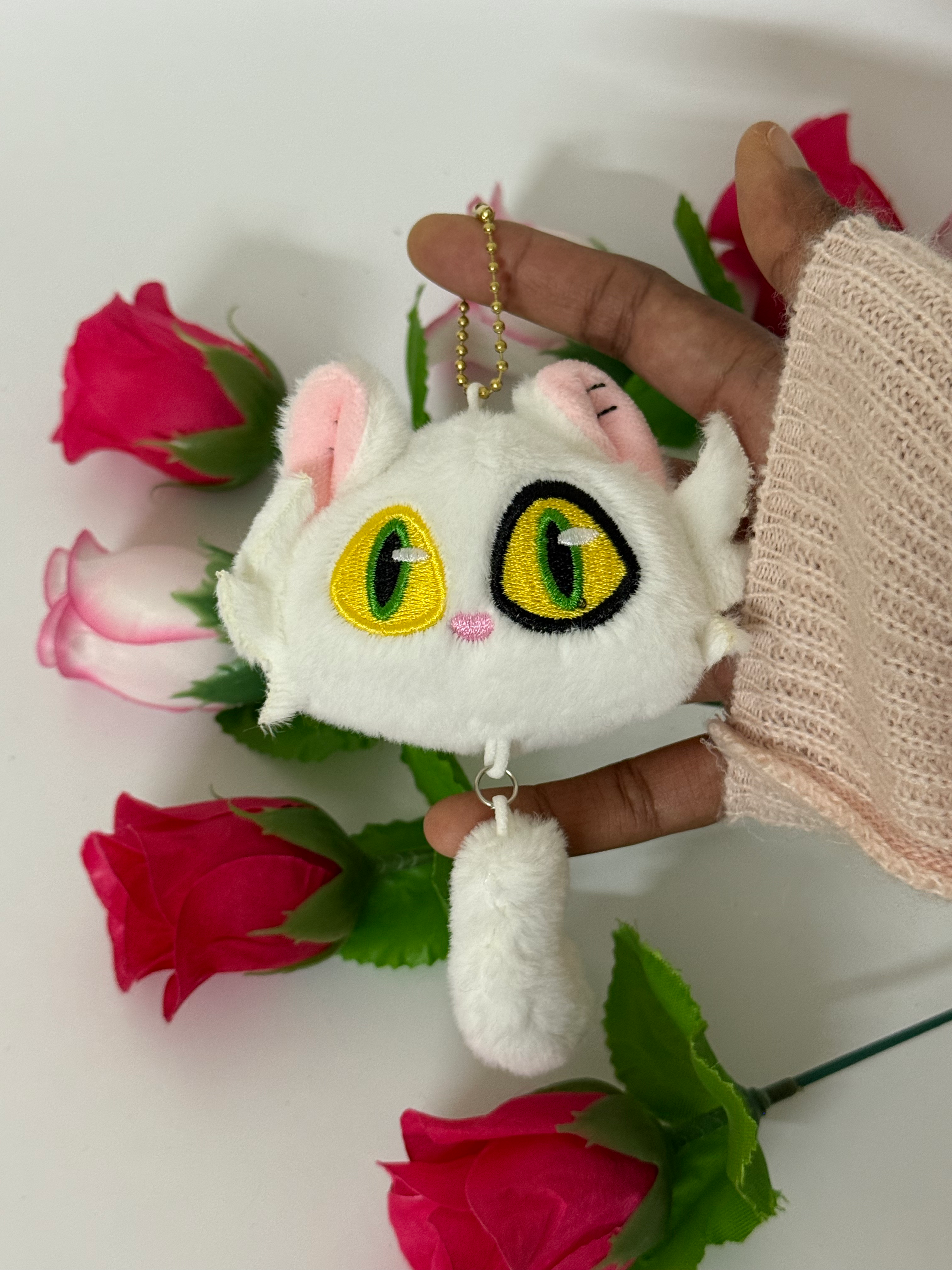 Long Tailed Kitty Plush Keycharm