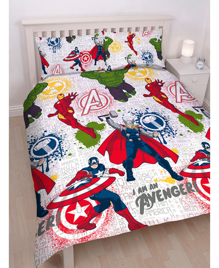Thumbnail: Marvel Avengers Mission Duvet Cover Set - Rotary Design