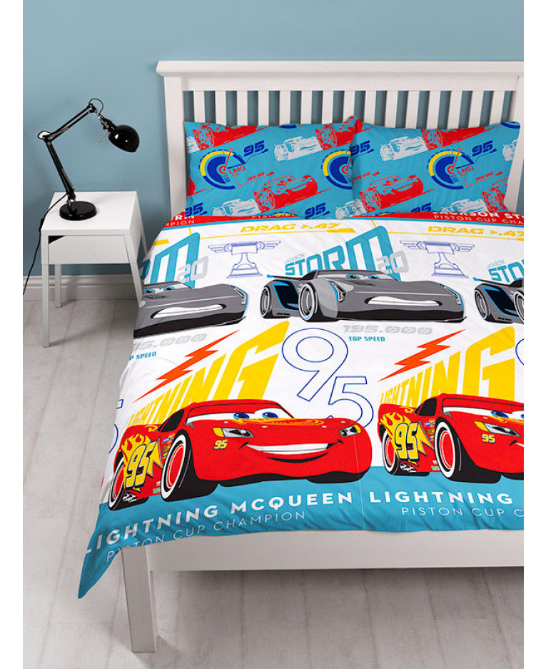 Thumbnail: Disney Cars 3 Lightning Duvet Cover Set - Rotary Design