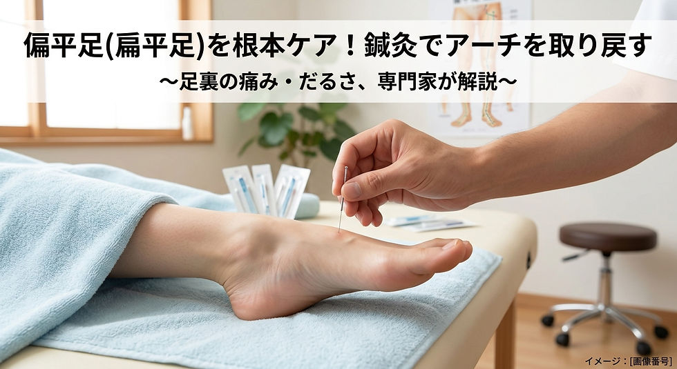「足の裏が平ら」だけじゃない?扁平足が引き起こすからだの不調と、鍼灸による根本アプローチ