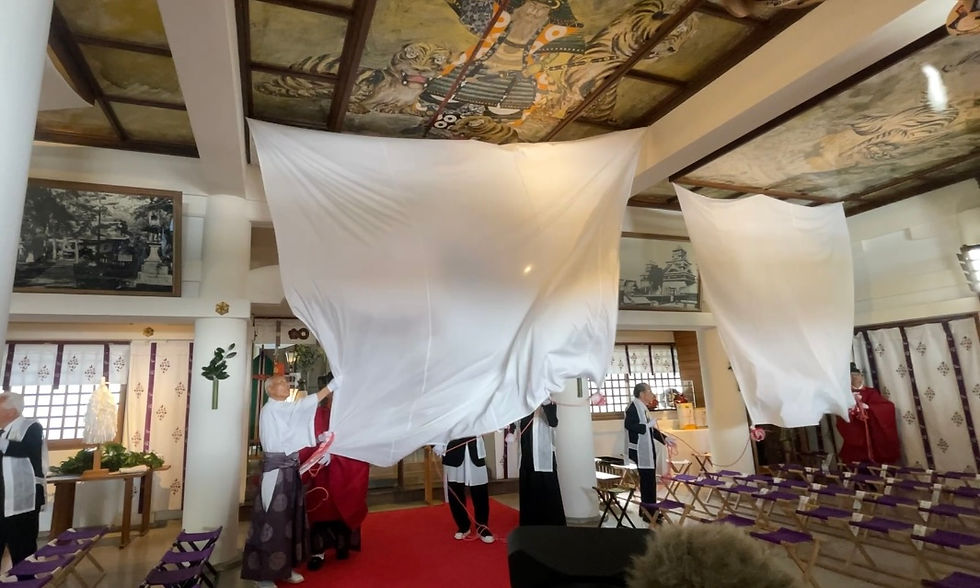 加藤神社 大天井画 除幕式