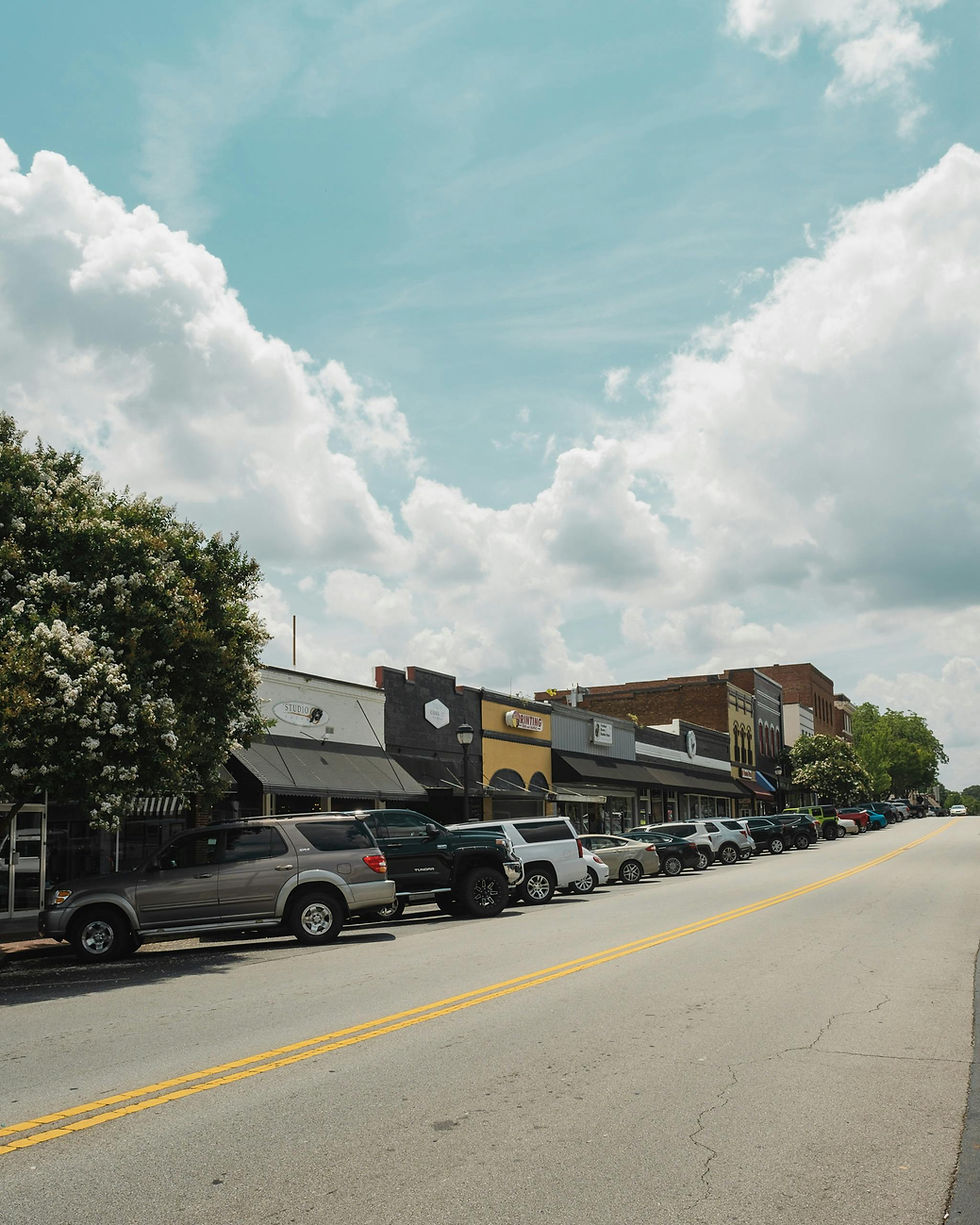 Main Street in Hiram Georgia - Hometown Insurance Group Jimenez Agency service area