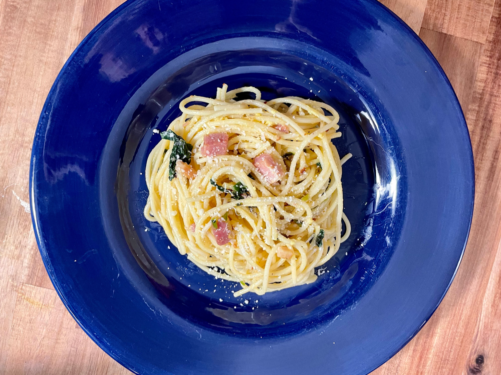 Carbonara with Spring Ramps