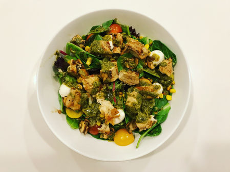 Grilled Chicken Salad with Pesto Vinaigrette