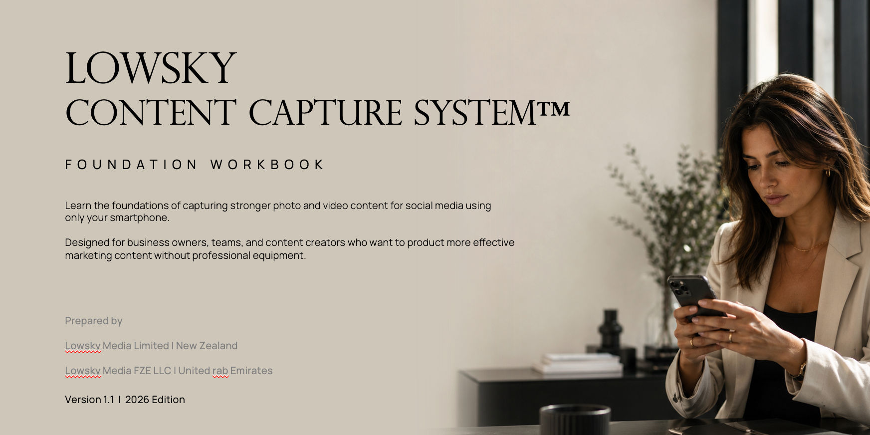 Lowsky Content Capture System™ | Foundational Workbook
