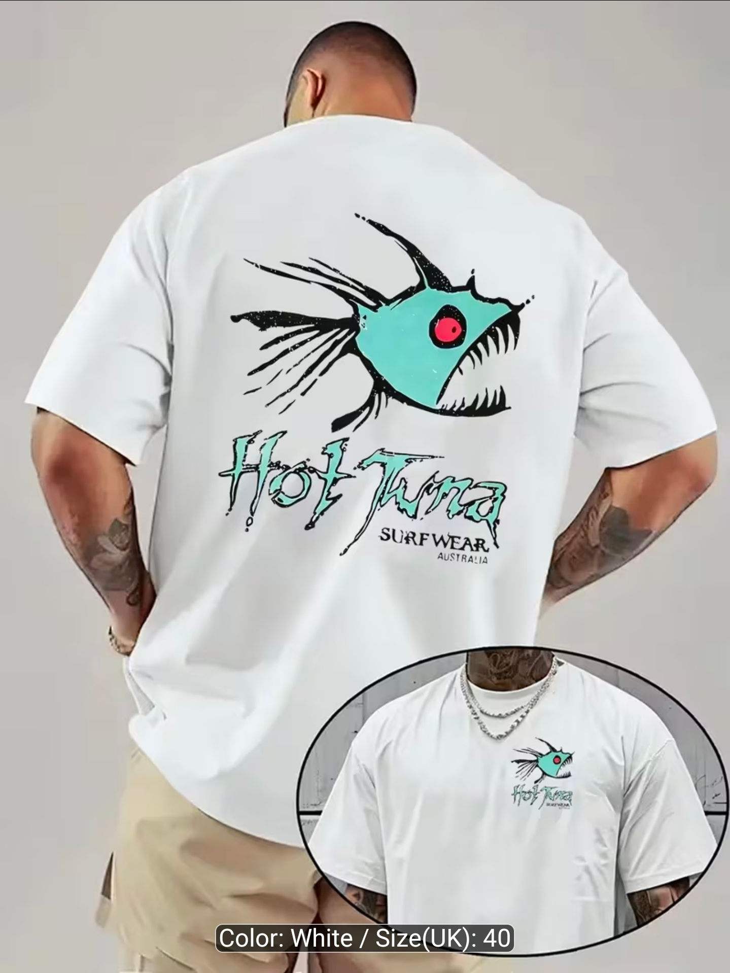 Men's Casual Short-Sleeve Hot Tuna T-Shirt